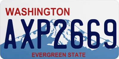 WA license plate AXP2669