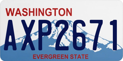 WA license plate AXP2671