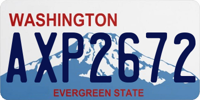 WA license plate AXP2672