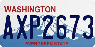 WA license plate AXP2673