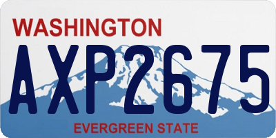 WA license plate AXP2675