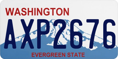 WA license plate AXP2676
