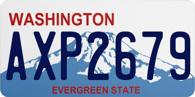 WA license plate AXP2679