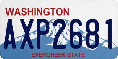 WA license plate AXP2681