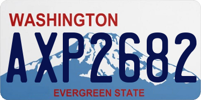 WA license plate AXP2682