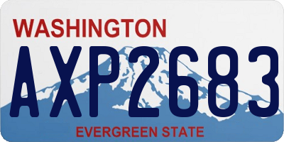 WA license plate AXP2683