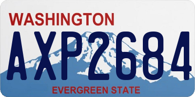 WA license plate AXP2684