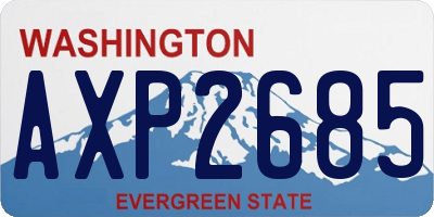 WA license plate AXP2685
