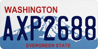 WA license plate AXP2688