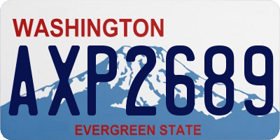 WA license plate AXP2689