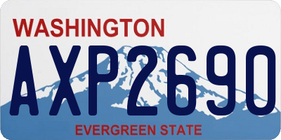 WA license plate AXP2690