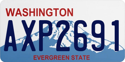 WA license plate AXP2691