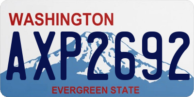 WA license plate AXP2692