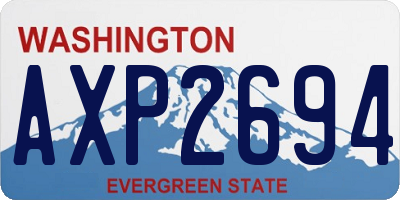 WA license plate AXP2694