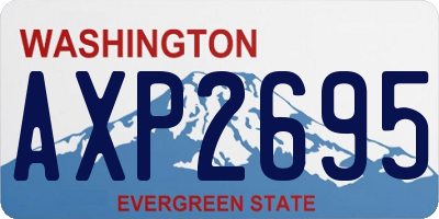 WA license plate AXP2695