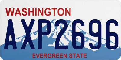 WA license plate AXP2696