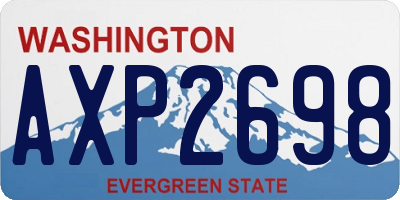 WA license plate AXP2698