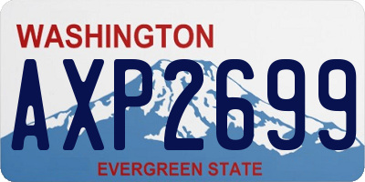 WA license plate AXP2699