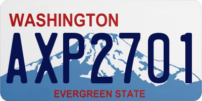 WA license plate AXP2701