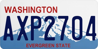 WA license plate AXP2704