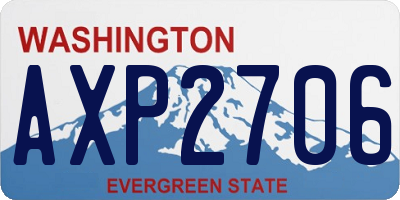 WA license plate AXP2706
