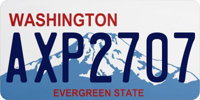 WA license plate AXP2707