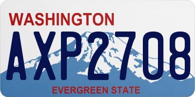 WA license plate AXP2708