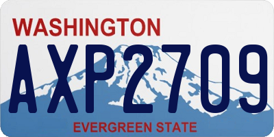 WA license plate AXP2709