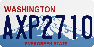 WA license plate AXP2710