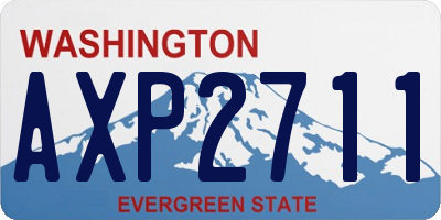 WA license plate AXP2711