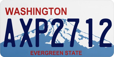 WA license plate AXP2712