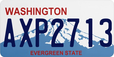 WA license plate AXP2713