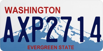 WA license plate AXP2714