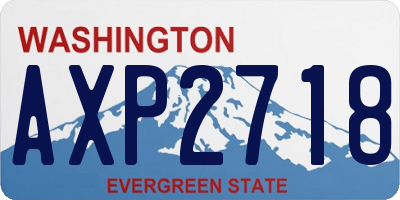 WA license plate AXP2718