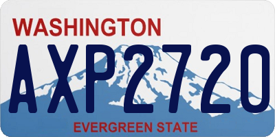 WA license plate AXP2720
