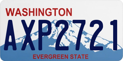 WA license plate AXP2721