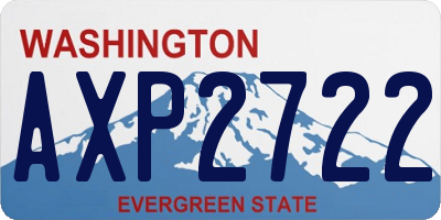 WA license plate AXP2722