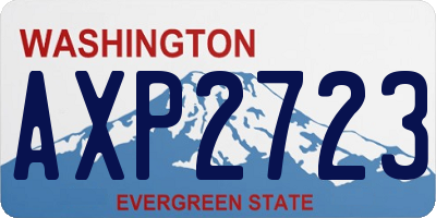 WA license plate AXP2723