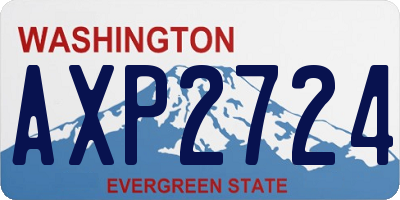 WA license plate AXP2724
