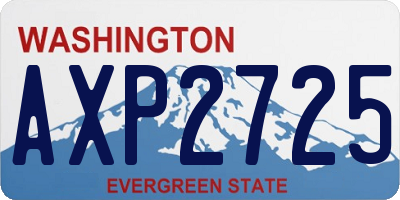 WA license plate AXP2725