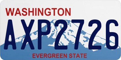 WA license plate AXP2726