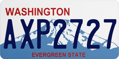 WA license plate AXP2727
