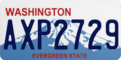 WA license plate AXP2729
