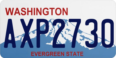 WA license plate AXP2730