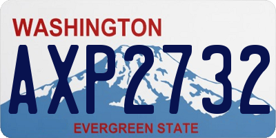 WA license plate AXP2732