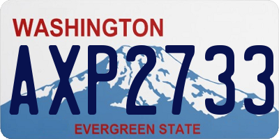WA license plate AXP2733