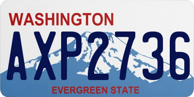 WA license plate AXP2736