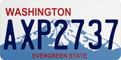 WA license plate AXP2737