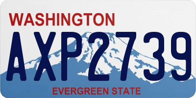 WA license plate AXP2739