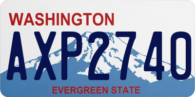 WA license plate AXP2740